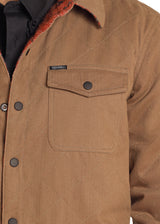 Rock & Roll Denim Reversible Aztec Herringbone Jacket - Brown