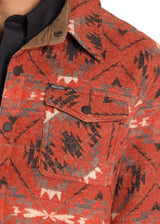 Rock & Roll Denim Reversible Aztec Herringbone Jacket - Brown