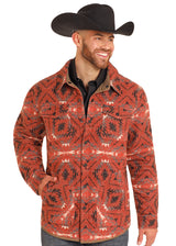 Rock & Roll Denim Reversible Aztec Herringbone Jacket - Brown