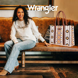 Wrangler Southwestern Pattern Canvas Tote