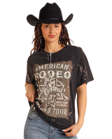 Rock & Roll Denim American Rodeo Graphic Oversized T-Shirt - Black Black