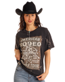 Rock & Roll Denim American Rodeo Graphic Oversized T-Shirt - Black Black