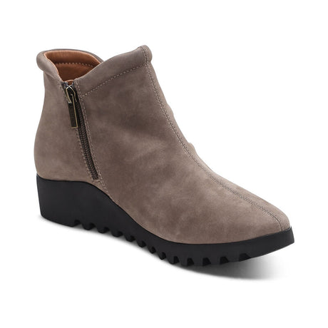 Aetrex Women's Zoey Slip-On Boot - Dark Taupe Dark Taupe