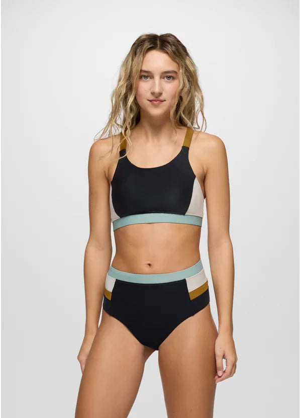 Prana Baja Bound Sport Top - Black Color Block