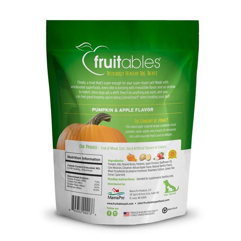 Fruitables Baked Dog Treats - Pumpkin & Apple - 7oz