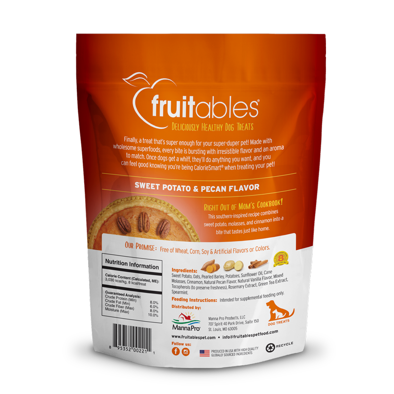 Fruitables Baked Dog Treats - Sweet Potato & Pecan - 7oz