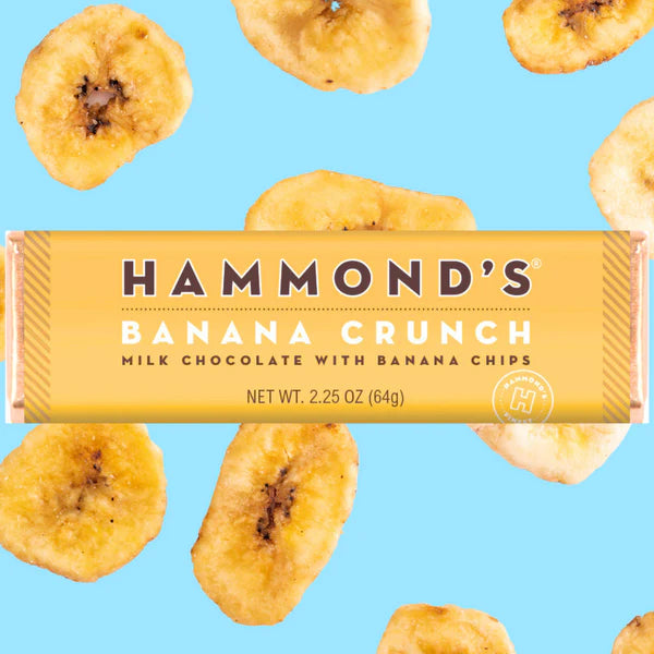 Hammond's Candies Banana Crunch Milk Chocolate Bar