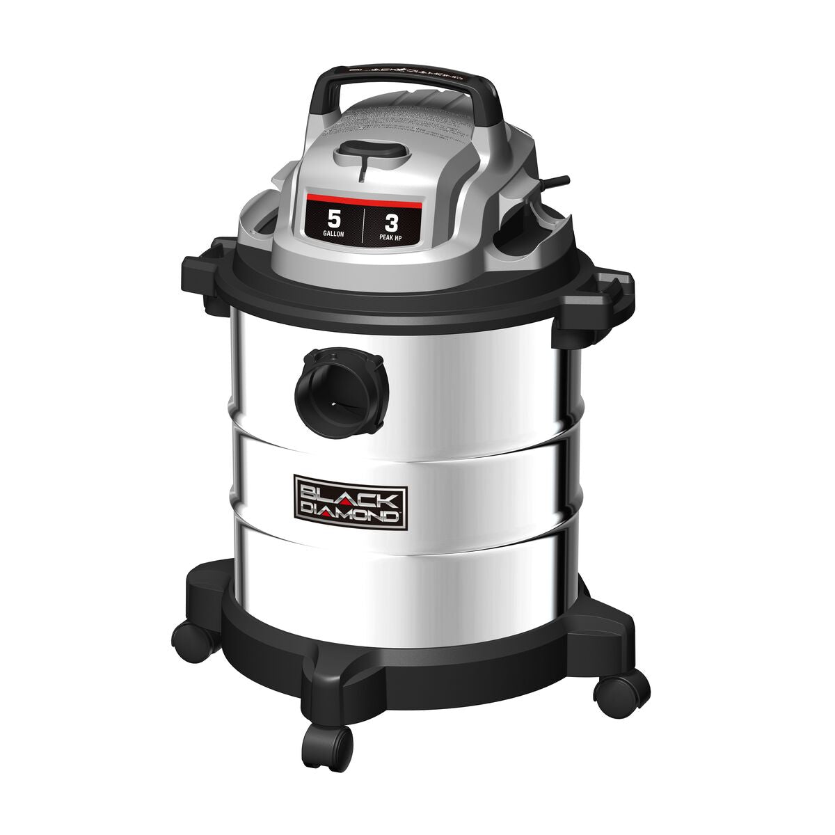 Black Diamond 5 Gallon Stainless Steel Wet/Dry Vacuum 5GAL