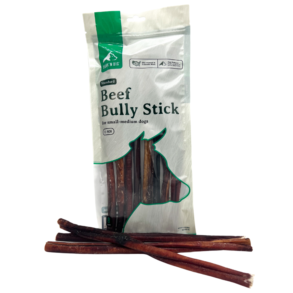 Bark 'N Big Beef Bully Stick Standard 12in - 8ct STANDARD / 12IN