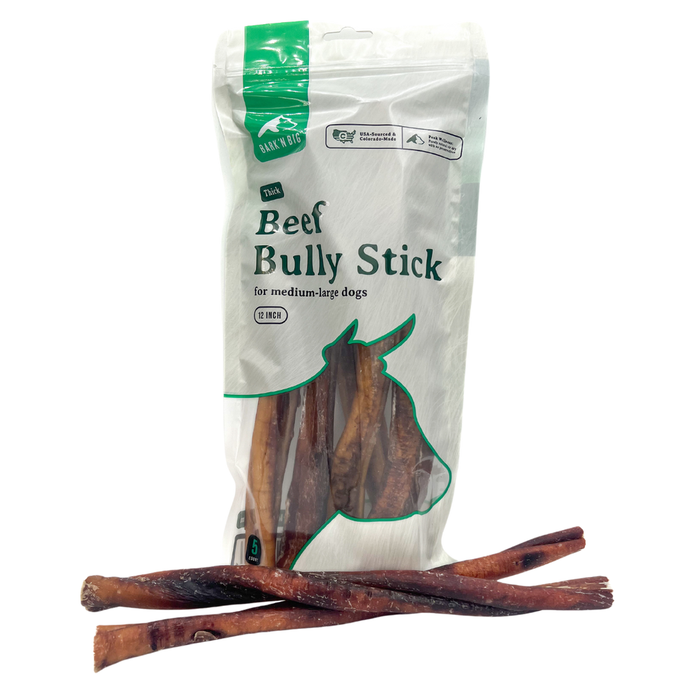 Bark 'N Big Beef Bully Stick Thick 12in - 5ct THICK / 12IN