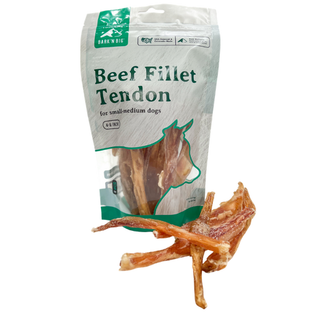 Bark 'N Big Beef Tendon Fillet 6in - 12ct 4IN-6IN