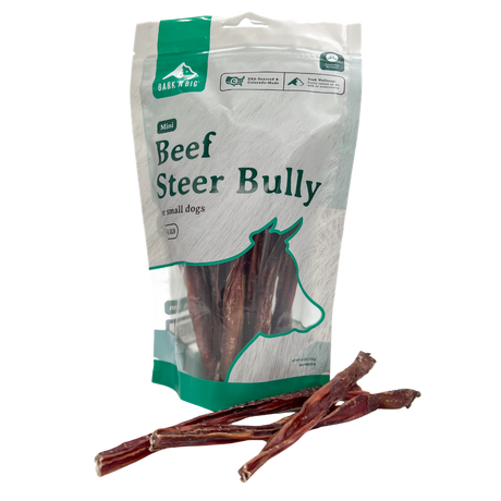 Bark 'N Big Beef Steer Bully Stick Mini 6in - 15ct. MINI / 5IN-6IN