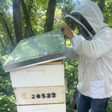 Harvest Lane Honey Beehive Pitched Metal Top with Wood Frame for 10 Frame Hives