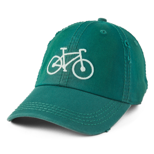 Life Is Good Bike More Worry Less Sunwashed Chill Cap - Spruce Green Spruce Green