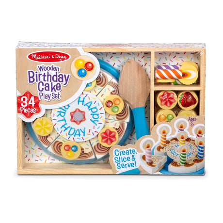 Melissa & Doug Birthday Cake-wooden Play Set