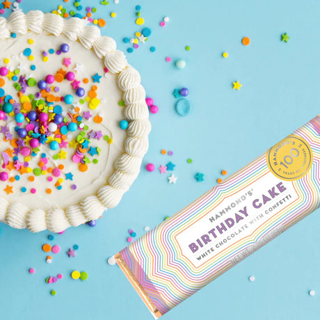 Hammond's Candies Birthday Cake White Chocolate Bar