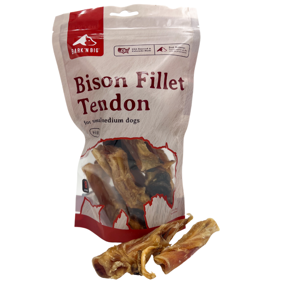 Bark 'N Big Bison Fillet Tendon 6in - 8ct 4IN-6IN