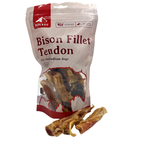 Bark 'N Big Bison Fillet Tendon 6in - 8ct 4IN-6IN