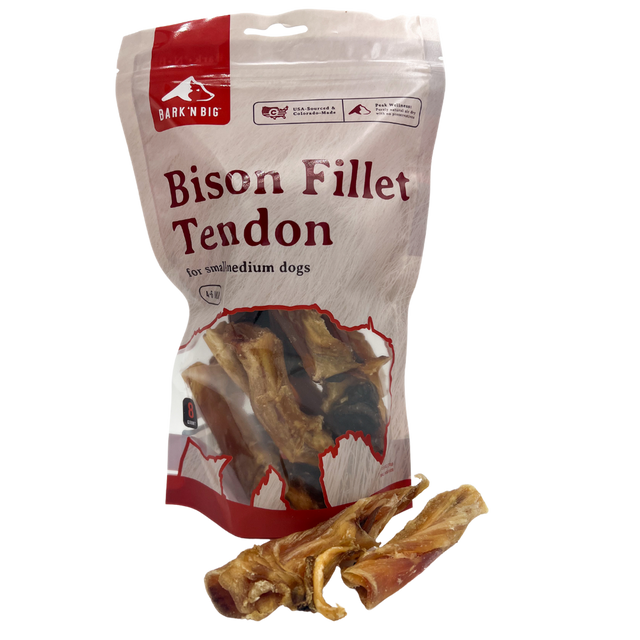 Bark 'N Big Bison Fillet Tendon 6in - 8ct 4IN-6IN