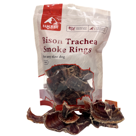 Bark 'N Big Bison Trachea Smoke Rings - 10oz