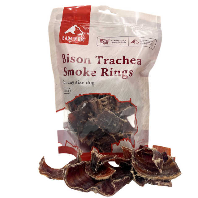 Bark 'N Big Bison Trachea Smoke Rings - 10oz