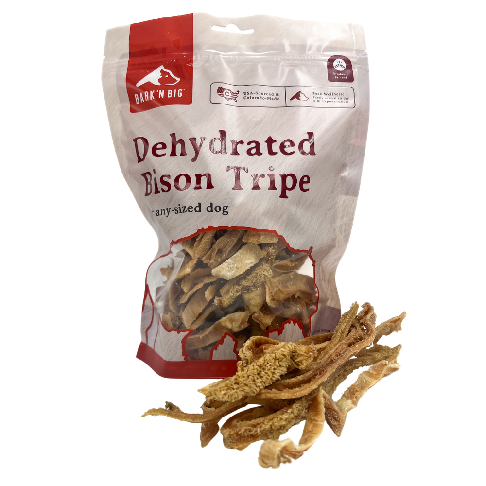 Bark 'N Big Dehydrated Bison Tripe - 10oz