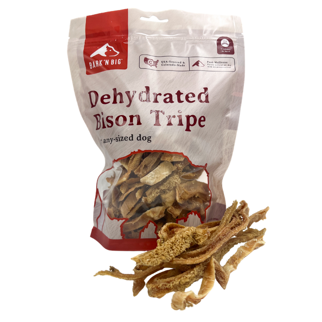 Bark 'N Big Dehydrated Bison Tripe - 10oz