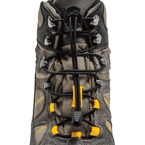 Lock Laces Boot No-Tie Shoelaces - Black Black