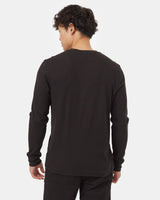 Tentree Men's TreeWaffle Henley Long-Sleeve - Meteorite Black Meteorite Black