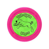 Booda Tail Spin Flyer Dog Toy - 7in. / Small Pink & Green