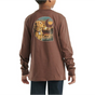 Carhartt Boys' Long-Sleeve Graphic Pocket T-Shirt - Chestnut