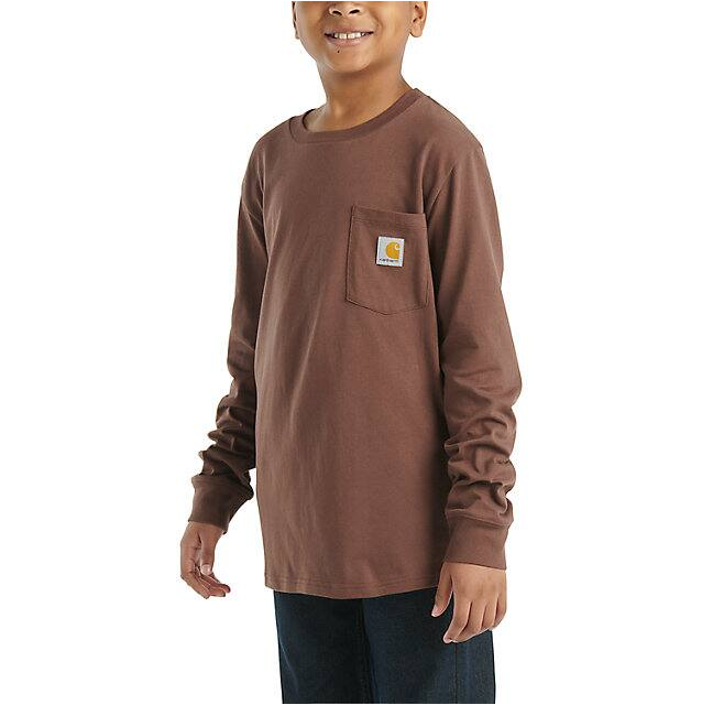 Carhartt Boys' Long-Sleeve Graphic Pocket T-Shirt - Chestnut