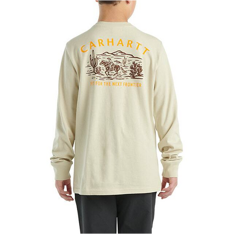 Carhartt Boys' Long-Sleeve Graphic Pocket T-Shirt - Sand