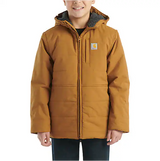 Boys' Montana Insulated Hooded Jacket - Carhartt Brown