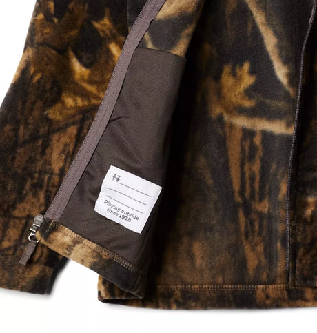 Columbia Boys Zing III Printed Fleece Jacket - Timberwolf