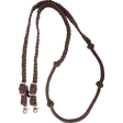 Martin Saddlery Braided Barrel Rein with Knots - Chocolate