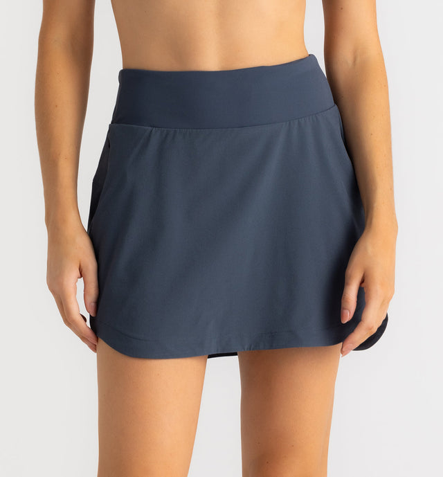 Free Fly Apparel Women's Bamboo-Lined Active Breeze Skort (15") - Blue Dusk II Blue Dusk II