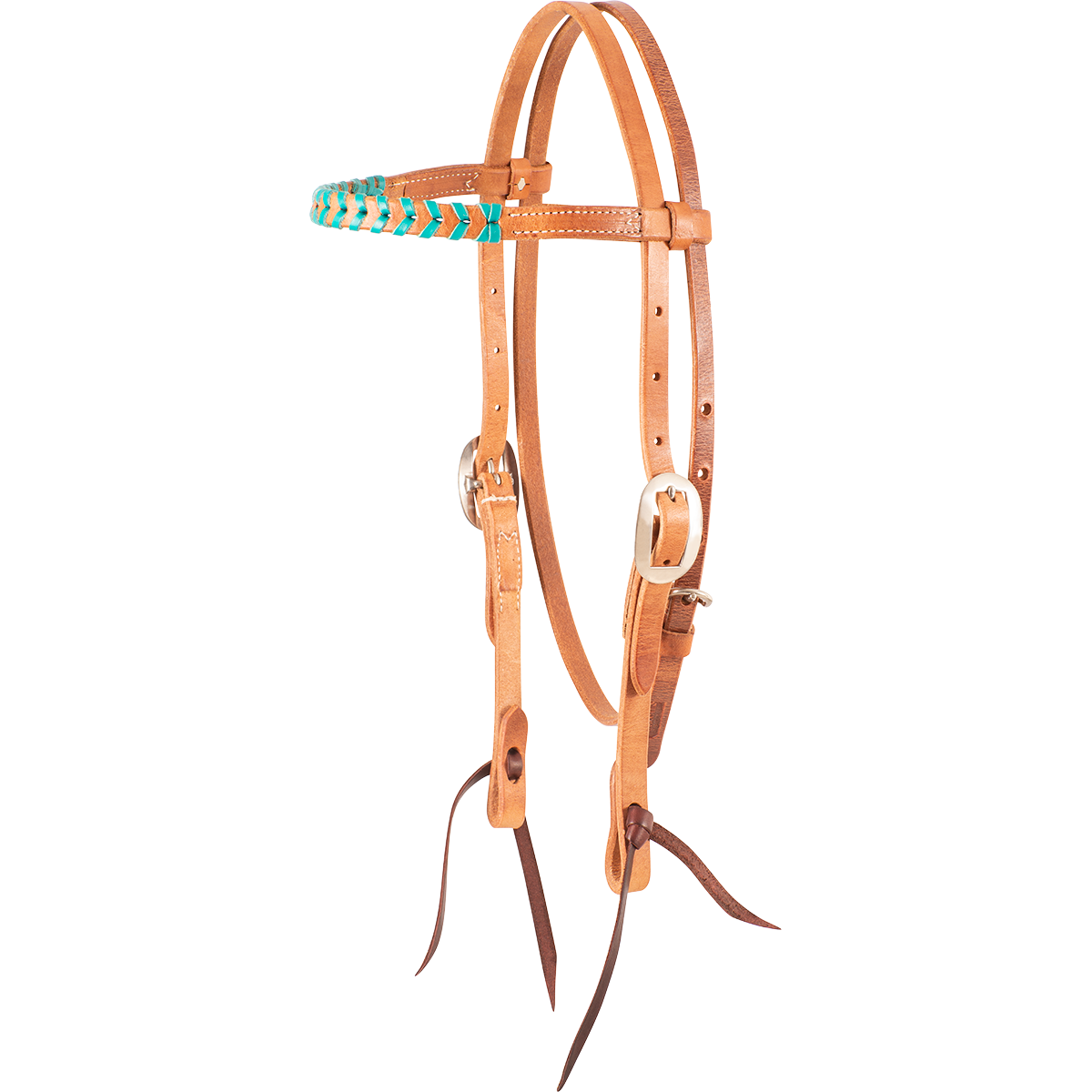 Martin Saddlery Browband Headstall - Turquoise Lace