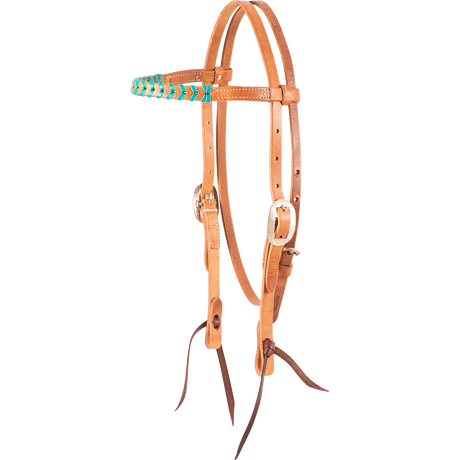 Martin Saddlery Browband Headstall - Turquoise Lace