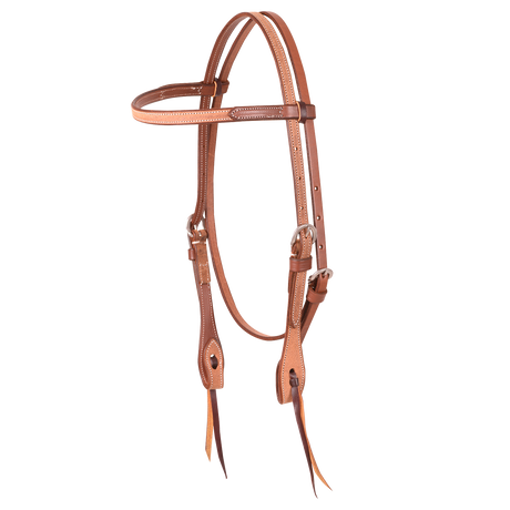 Martin Saddlery Browband Headstall 5/8-inch - Natural Roughout