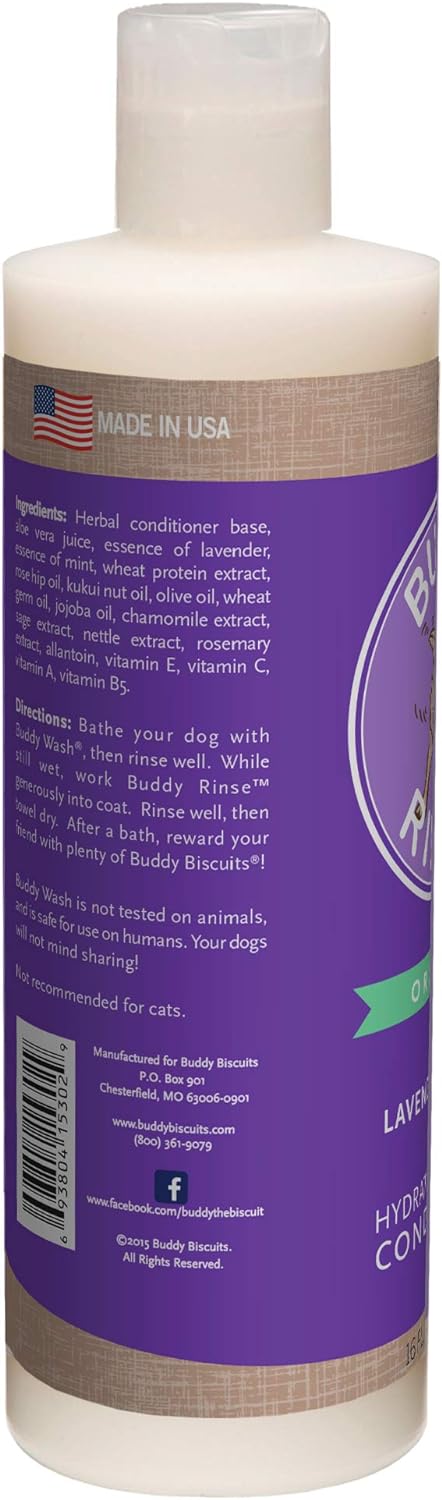 Cloudstar Buddy Rinse Hyrdating Conditioner for Dogs (Lavender & Mint) - 16oz