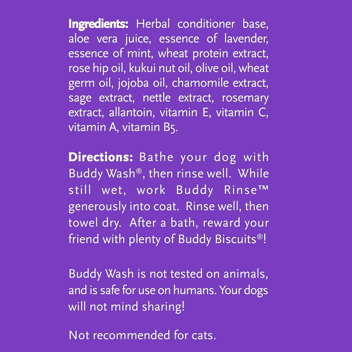 Cloudstar Buddy Rinse Hyrdating Conditioner for Dogs (Lavender & Mint) - 16oz