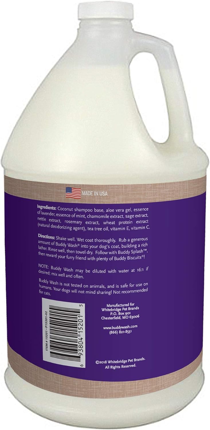 Cloudstar Buddy Wash 2-in-1 Dog Shampoo & Conditioner (Lavender & Mint) - 16oz & 1 Gallon