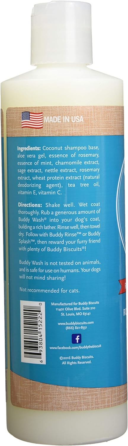 Cloudstar Buddy Wash 2-in-1 Dog Shampoo & Conditioner (Rosemary & Mint) - 16oz