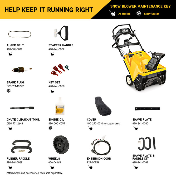 Cub Cadet 1X 21 in. LHP Snow Blower - 1X Single Stage