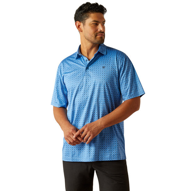 10058848 Mns Charger 2.0 Printed Polo - Classic Blue Classic blue