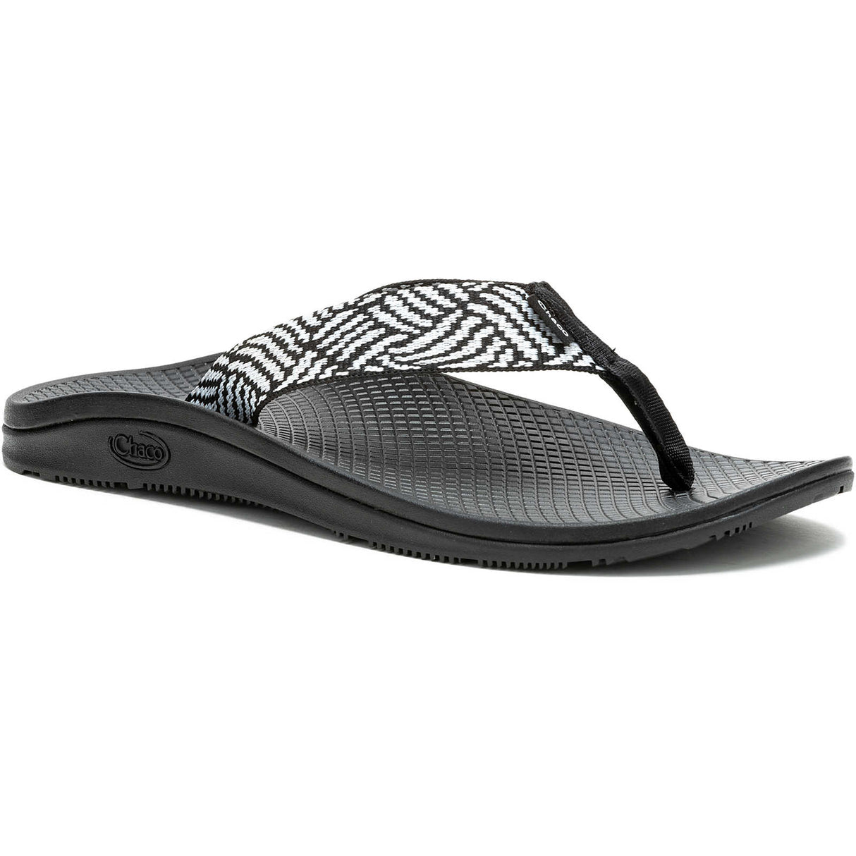 Chaco Women's Classic Flip Sandal - Everley Black White Everley Black White