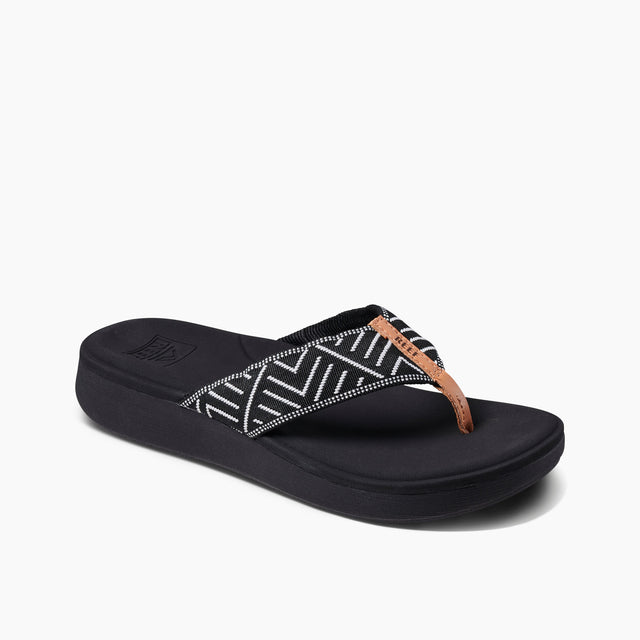 Reef Women's Cushion Cloud TX Sandal - Black Geo Black Geo