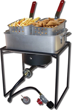 King Kooker 16″ Rectangular Outdoor Cooker Package With Rectangular Fry Pan