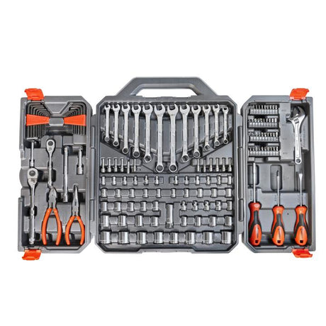 Crescent Tools 150 Piece 1/4in and 3/8in Drive 6 Point SAE/Metric Professional Tool Set 150 Pieces